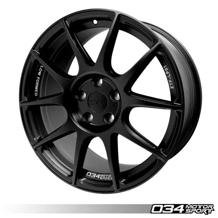 034Motorsport 18" ZTF-LP01 Flowform 5x112 Wheel - Satin Black - Equilibrium Tuning, Inc.