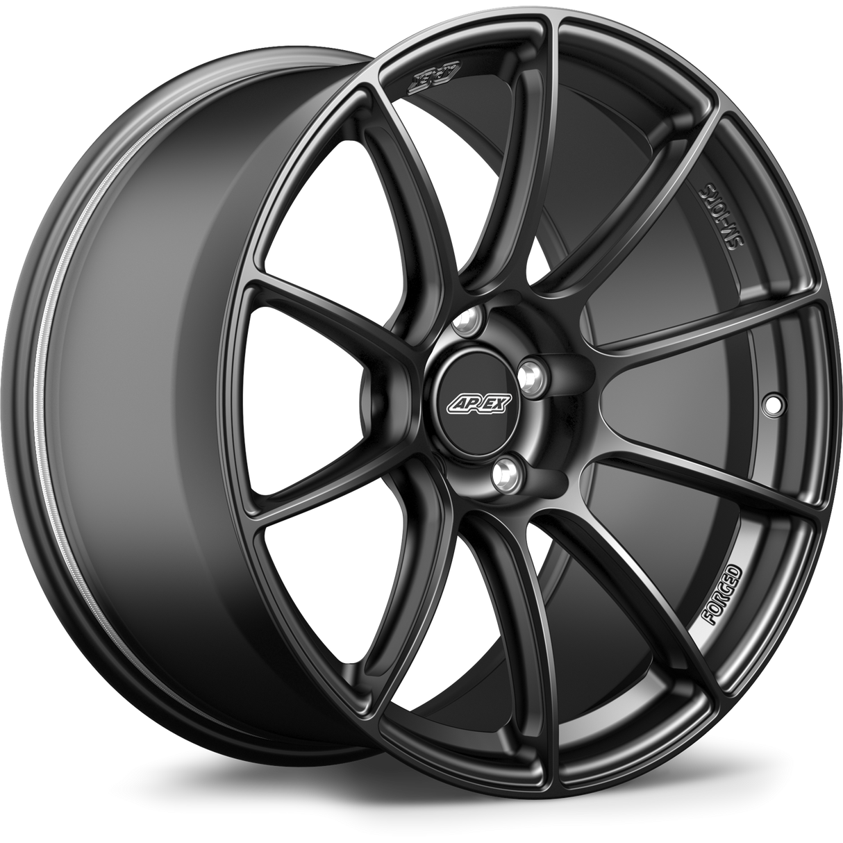 Apex 19" SM-10RS Forged 5x130 Wheel (Satin Black) - Porsche